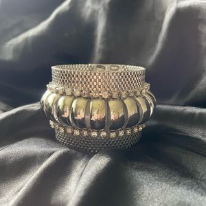 Authentic Gianni Versace Silver Bracelet with stones